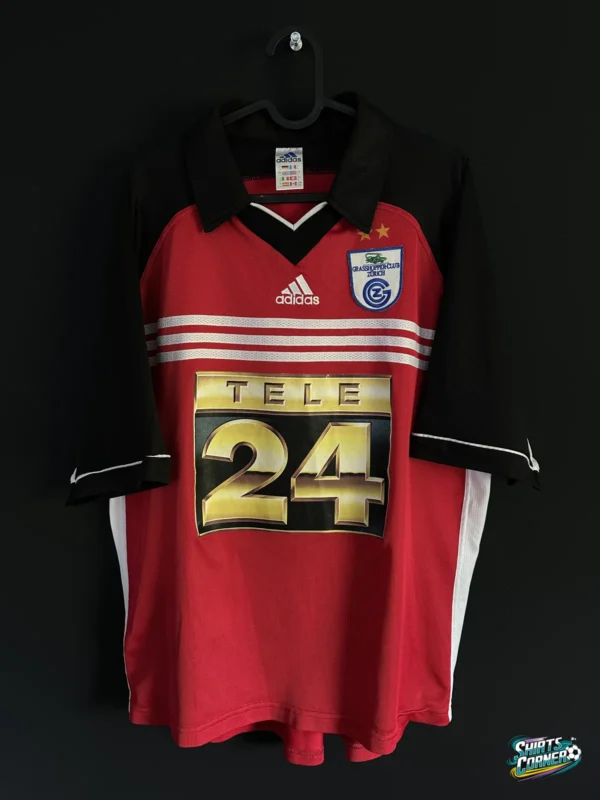 Koszulka Grasshoppers Zurych 1998/2000 wyjazdowa adidas, przód